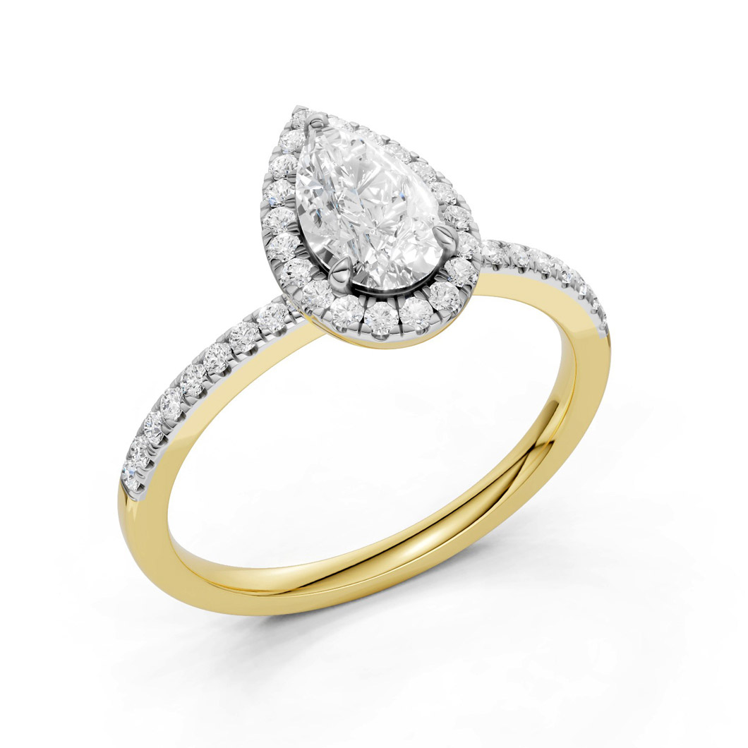 Midem Amsterdam Halo diamond ring 1.00ct gold
