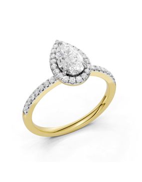 Midem Amsterdam Halo diamond ring 1.00ct gold