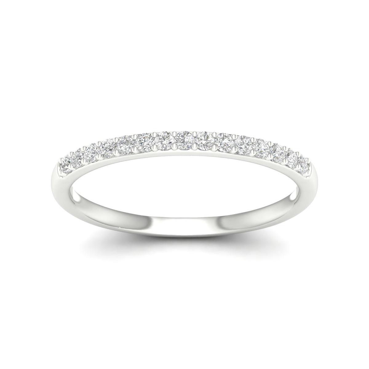 Lykka Elegance white gold half-eternity diamond ring 0.12 ct 