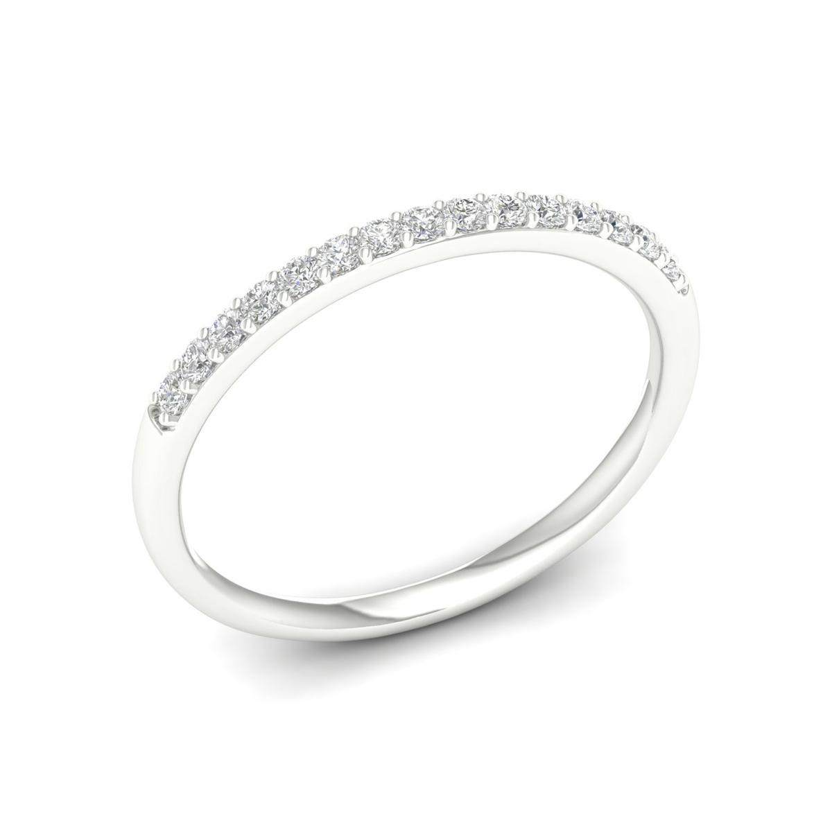 Lykka Elegance white gold half-eternity diamond ring 0.12 ct 