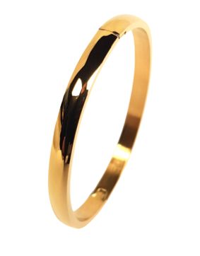 Bosie plain gold colored bangle hinged SZ1555G-6