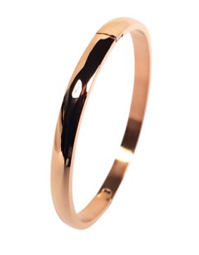 Bosie plain rose gold colored bangle hinged SZ1555R-6