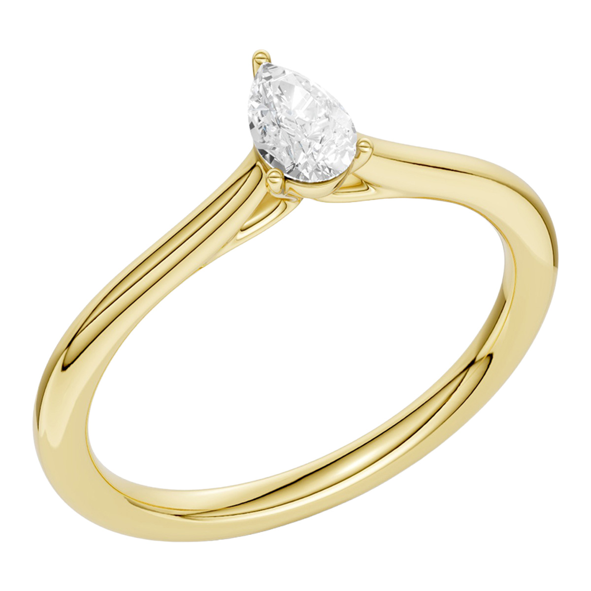 Midem Oslo diamond solitaire ring 0.25ct gold