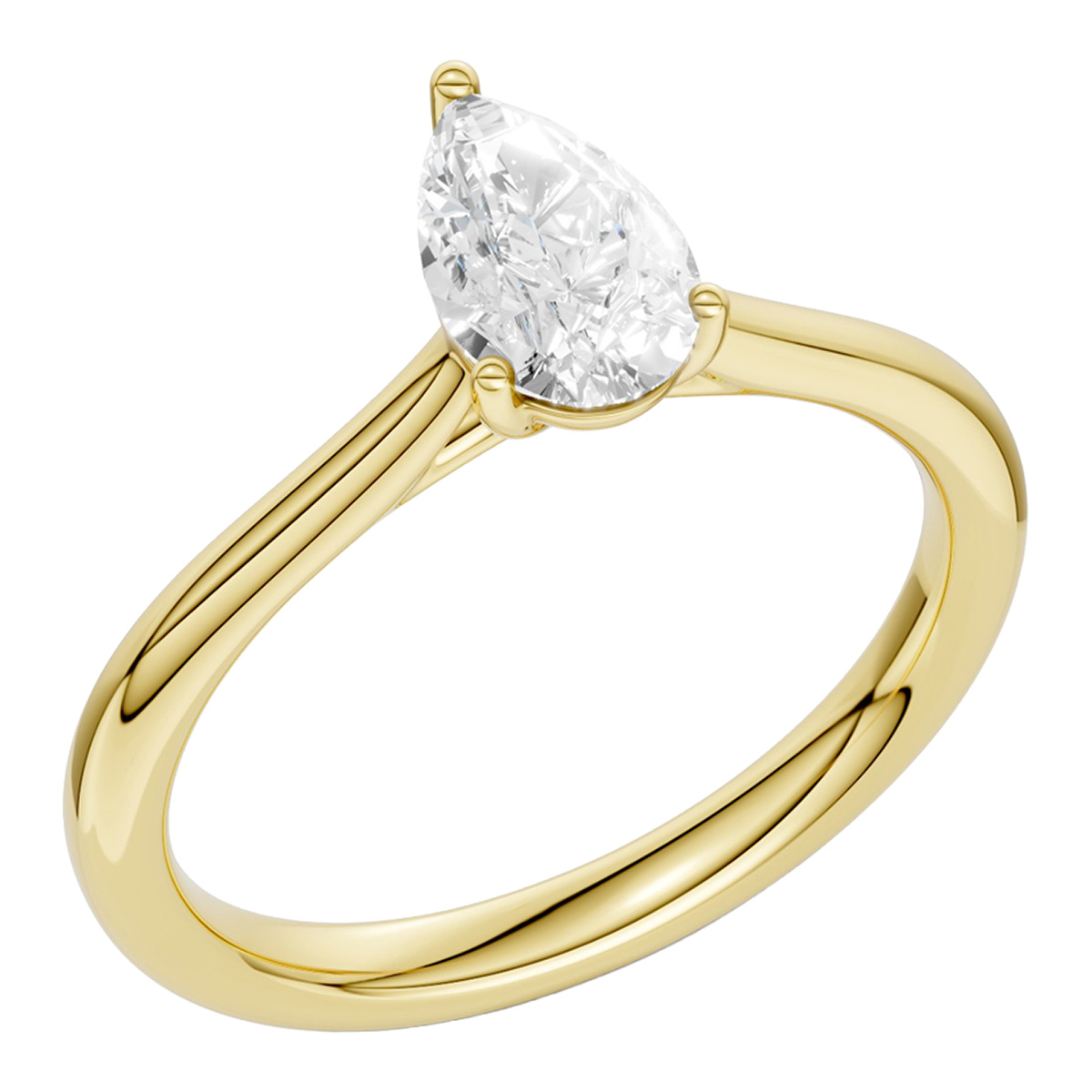Midem Oslo diamond solitaire ring 0.75ct gold