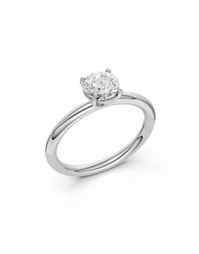 Lykken Elegance round diamond ring white gold 1.00 ct