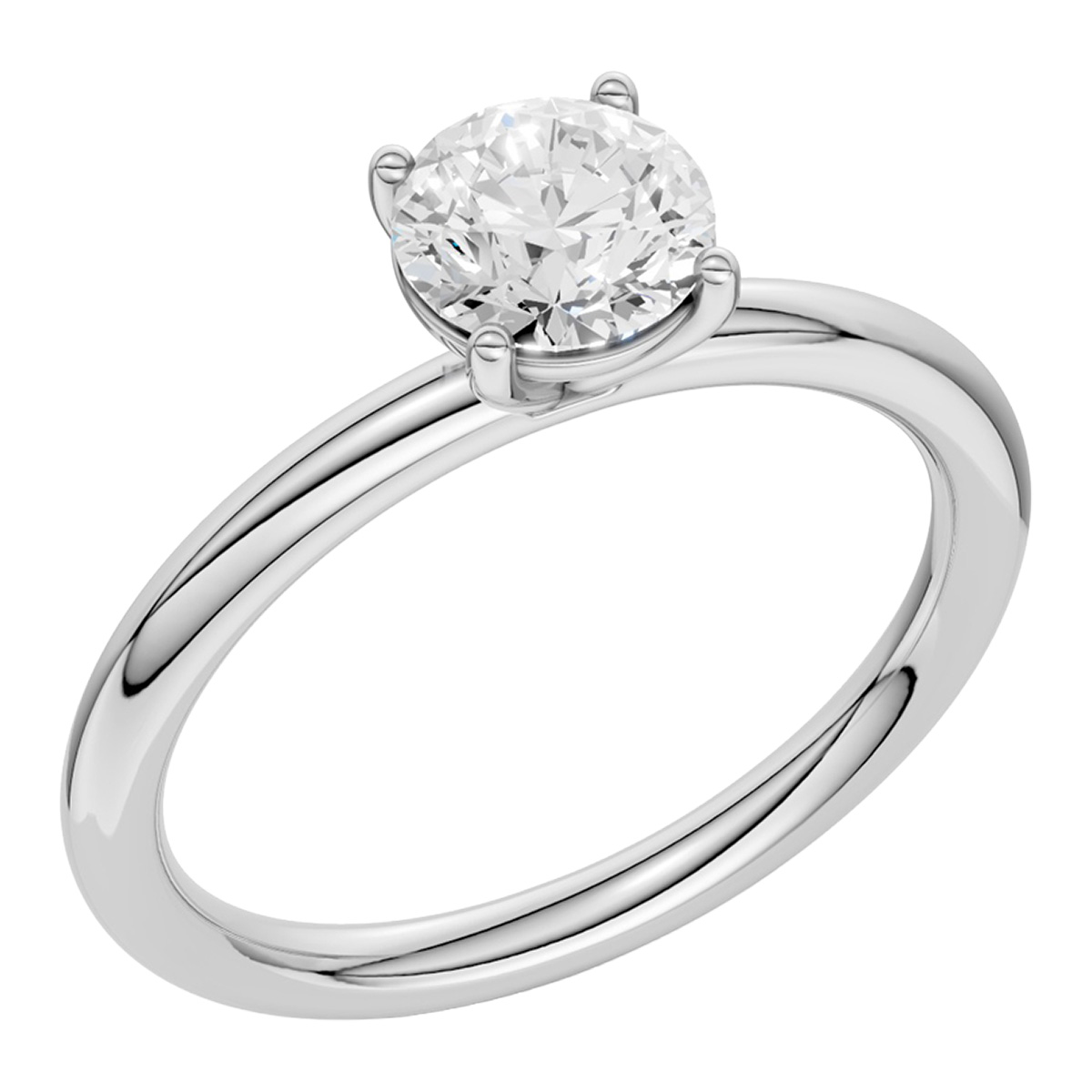 Lykken Elegance round diamond ring white gold 1.00 ct-170