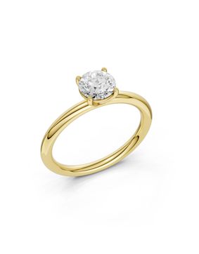 Lykken Elegance round diamond ring gold 1.00 ct