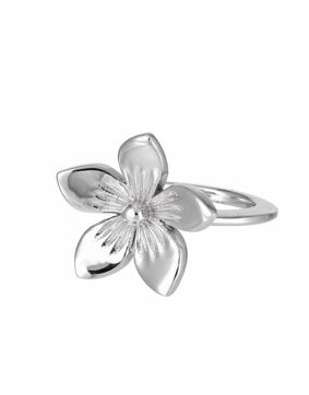 Lykken Trend flower steel ring 2 mm
