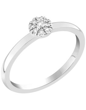 Sandberg Toivomuslähde diamond ring halo S-665w