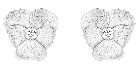 Tammi Jewellery Viola white cz silver earrings S4528Z