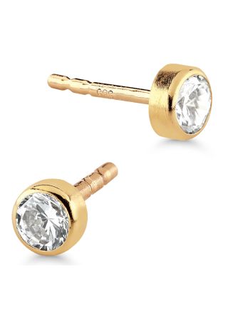 Goldearrings 4mm zircon SA-0206/04Z