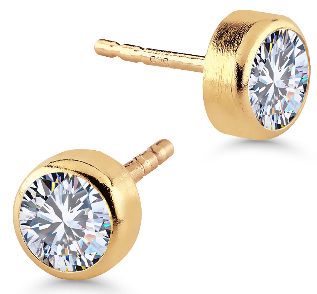 Goldearrings 5mm zircon SA-0206/05Z