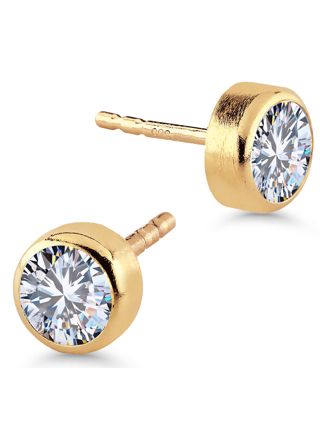 Goldearrings 5mm zircon SA-0206/05Z