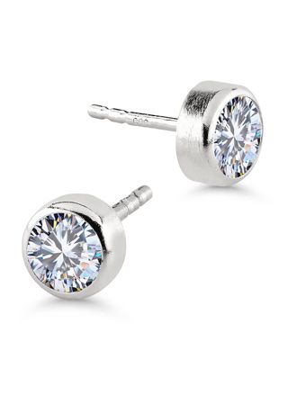 Goldearrings 4mm zircon SA-0206/04WZ