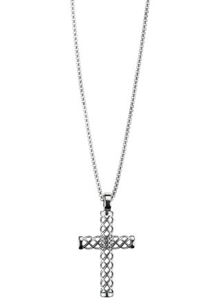 Saurum cross Necklace silver SA5010 00