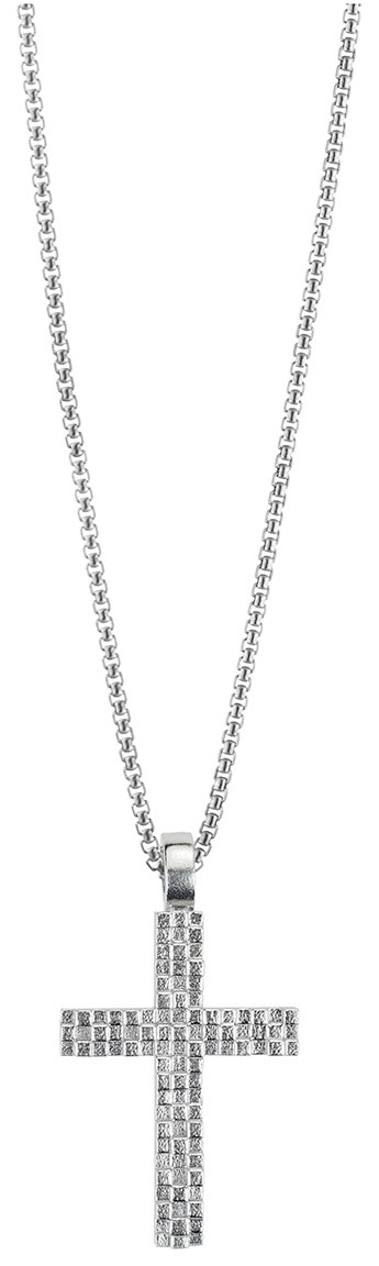Saurum cross Necklace silver SA5015 00