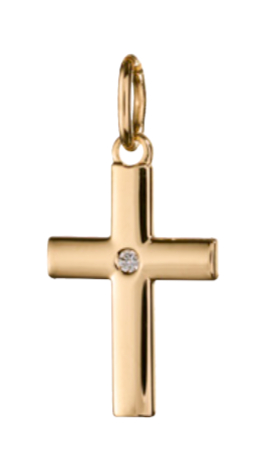 Saurum 14k gold cross pendant SA701730000