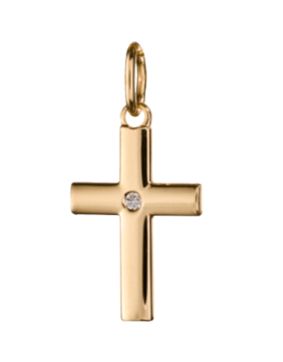 Saurum 14k gold cross pendant SA701730000