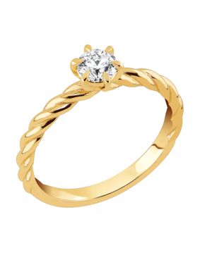 Sandberg Elämänlanka 0.30ct laboratory diamond ring twisted shank M-51k-SYN