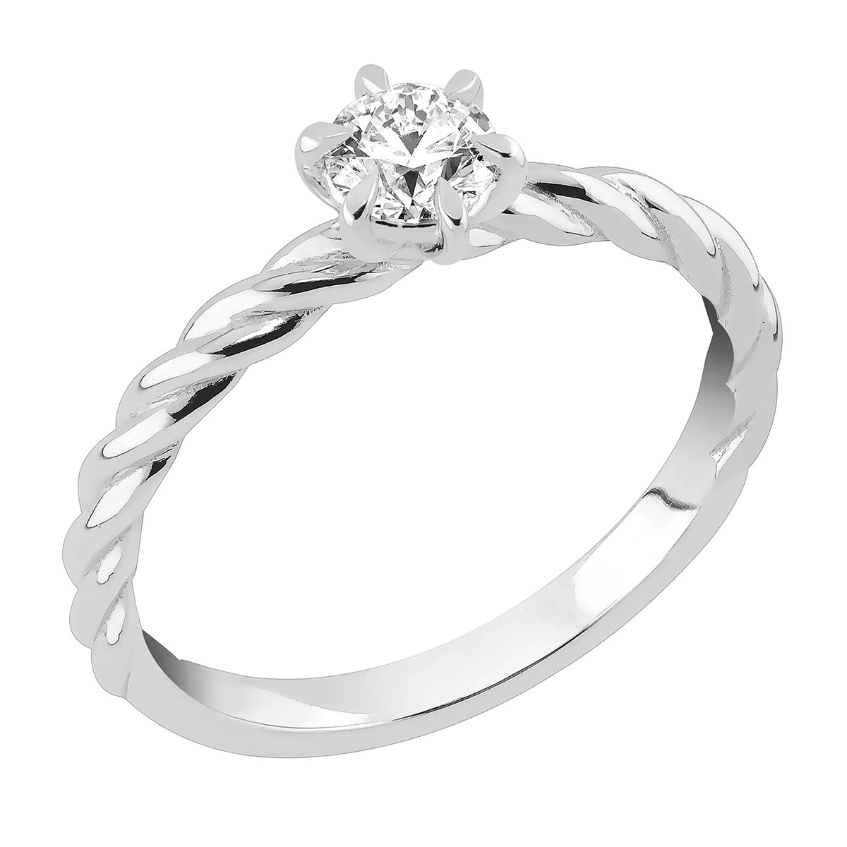 Sandberg Elämänlanka 0.30ct diamond ring twisted shank M-51w