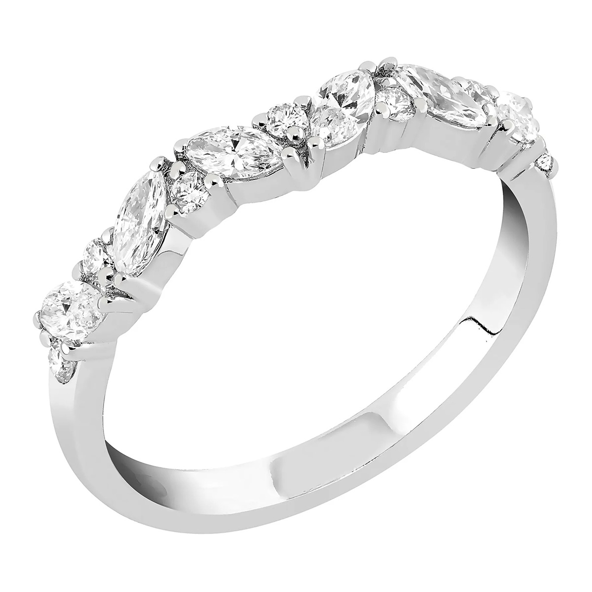 Sandberg Joenmutka row diamond ring 0.44 ct white gold M-340w