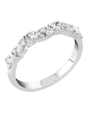 Sandberg Joenmutka row diamond ring 0.44 ct white gold M-340w