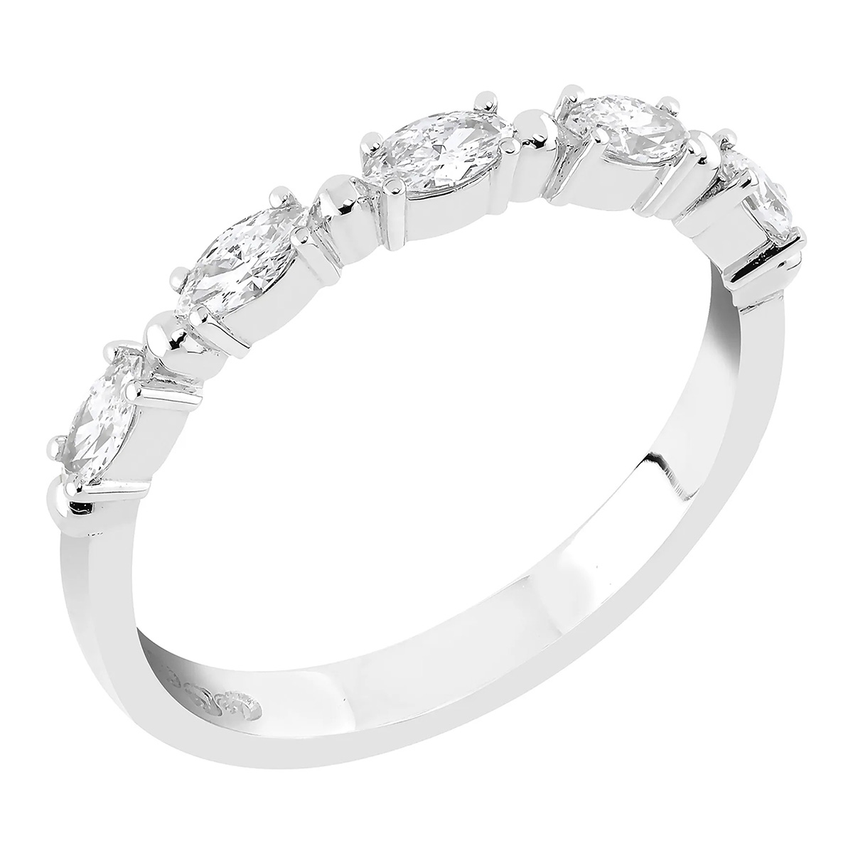 Sandberg Kastepisara row diamond ring 0.28 ct white gold M-338w