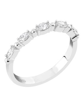 Sandberg Kastepisara row diamond ring 0.28 ct white gold M-338w