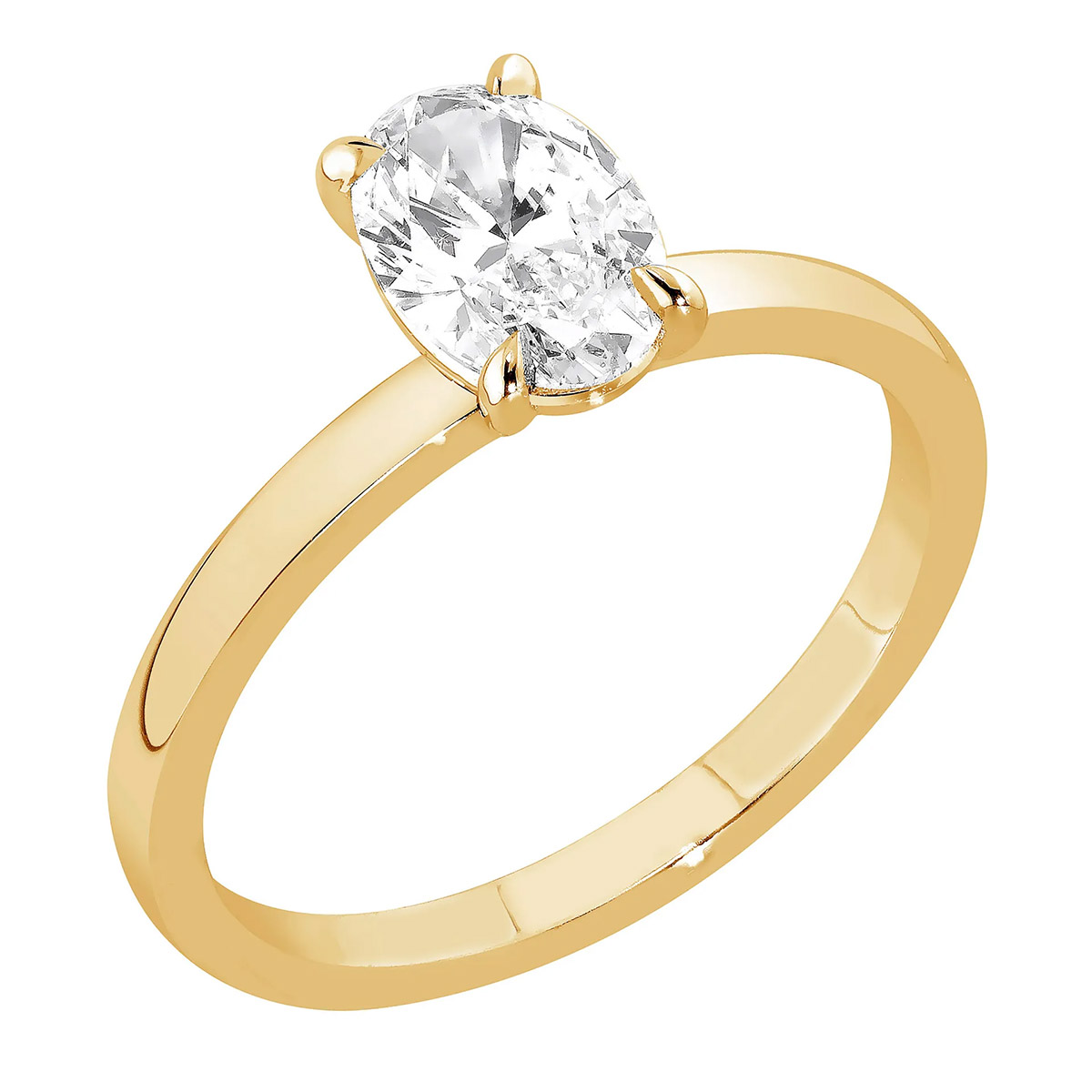 Sandberg Kastepisara diamond ring lag-grown oval 0.50ct M-45k-SYN