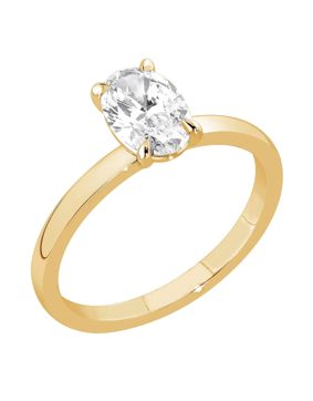 Sandberg Kastepisara diamond ring lag-grown oval 0.50ct M-45k-SYN