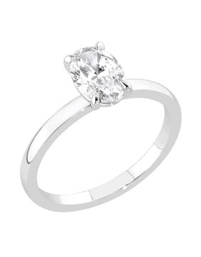 Sandberg Kastepisara diamond ring lag-grown oval 0.50ct M-46w-SYN