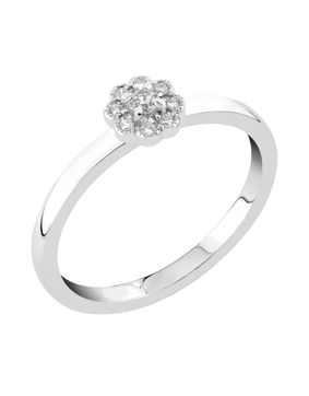 Sandberg Kukkaniitty lab-grown diamond ring halo M-832w-SYN
