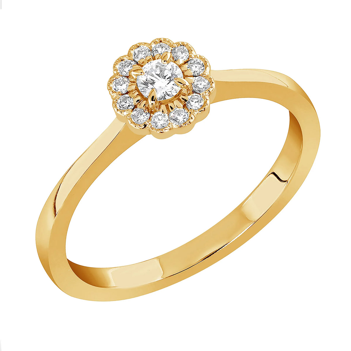 Sandberg Kukkaniitty diamond ring halo M-842k-165