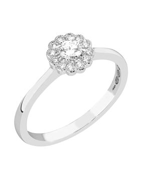 Sandberg Kukkaniitty diamond ring halo M-872w