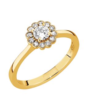 Sandberg Kukkaniitty diamond ring halo 0.34ct M-882k