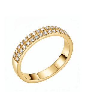 Sandberg Myötätuuli 2-row diamond ring 0.24 ct gold M-186k