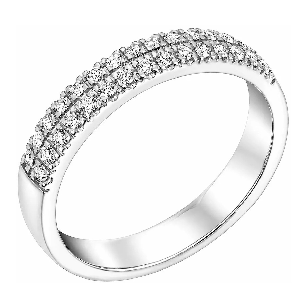 Sandberg Myötätuuli 2-row diamond ring 0.24 ct white gold M-186w