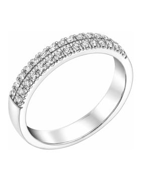 Sandberg Myötätuuli 2-row diamond ring 0.24 ct white gold M-186w