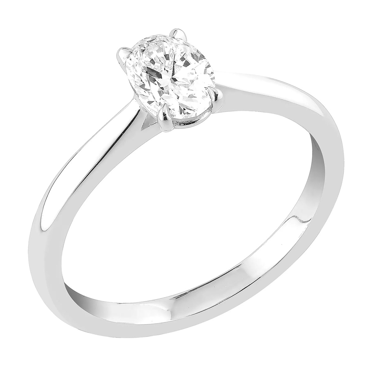 Sandberg Taivaanranta 0.50ct oval laboratory diamond ring M-245w-SYN