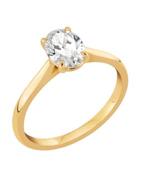Sandberg Taivaanranta 1ct oval laboratory diamond ring M-246k-SYN