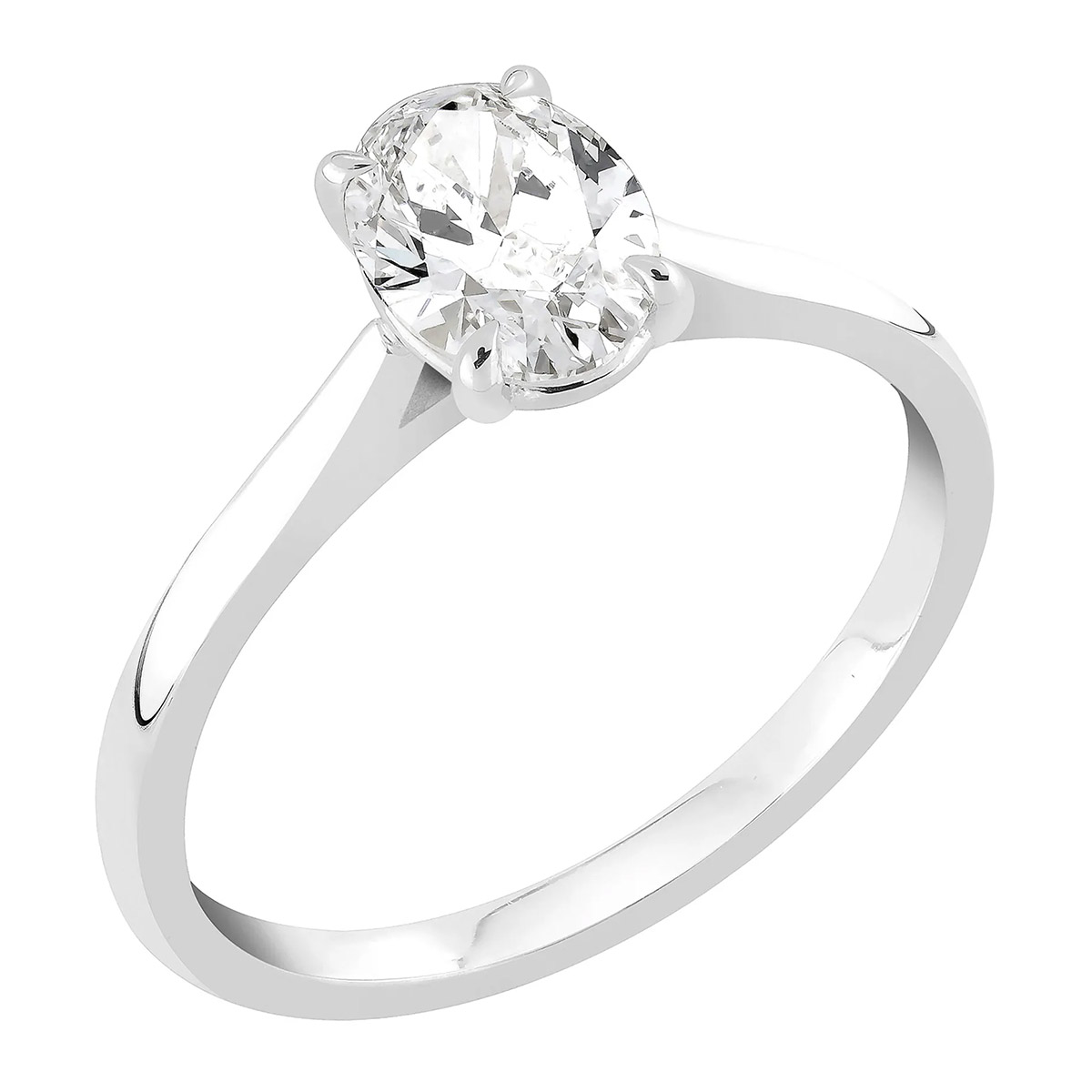 Sandberg Taivaanranta 1ct oval laboratory diamond ring M-246w-SYN