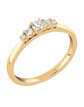 Sandberg Taivaanranta 0.18ct row diamond ring V-395k-SYN