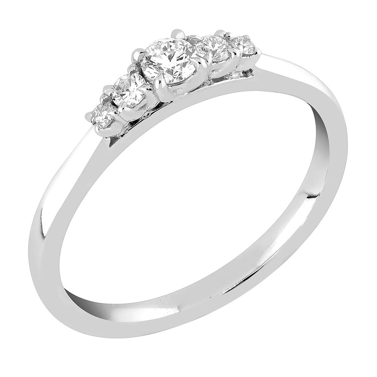Sandberg Taivaanranta 0.18ct row laboratory diamond ring V-395w-SYN