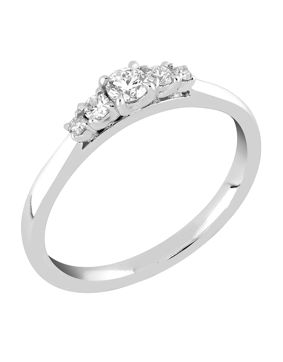 Sandberg Taivaanranta 0.18ct row diamond ring V-395w-SYN
