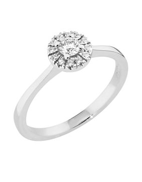 Sandberg Toivomuslähde diamond ring halo V-687w