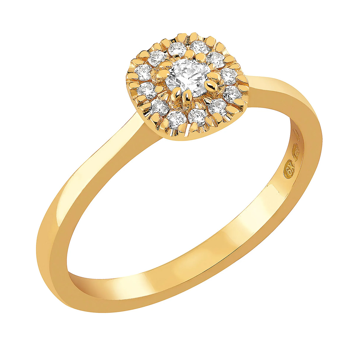 Sandberg Toivomuslähde diamond ring halo V-704k-165