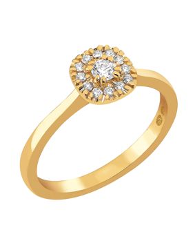 Sandberg Toivomuslähde diamond ring halo V-704k