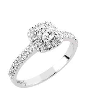 Sandberg Toivomuslähde lab-grown diamond halo ring V-730w-SYN