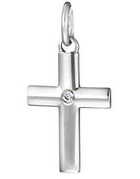 Saurum white gold cross pendant SA801730000