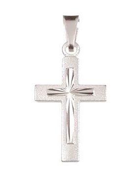 Saurum white gold confirmation cross 8177 00 000